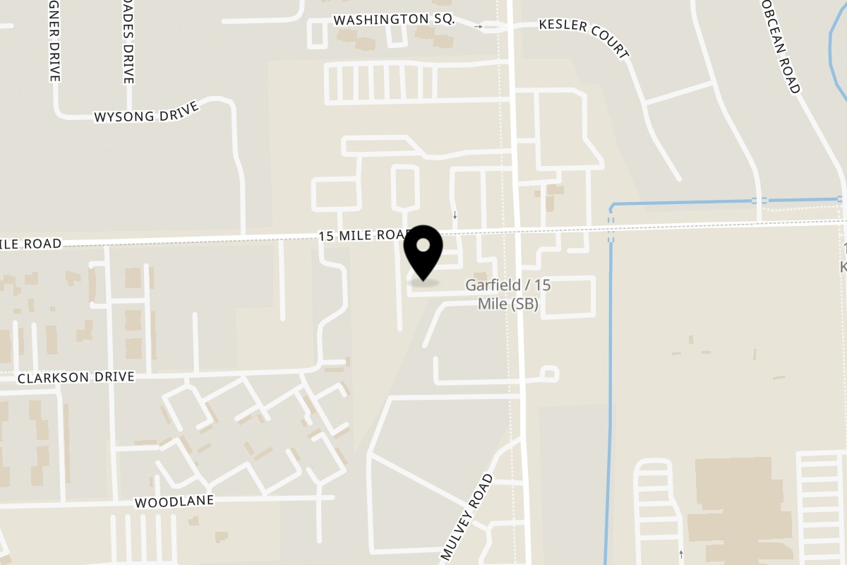 Map showing the location of Go Von Thai on 16716 15 Mile Road in Fraser